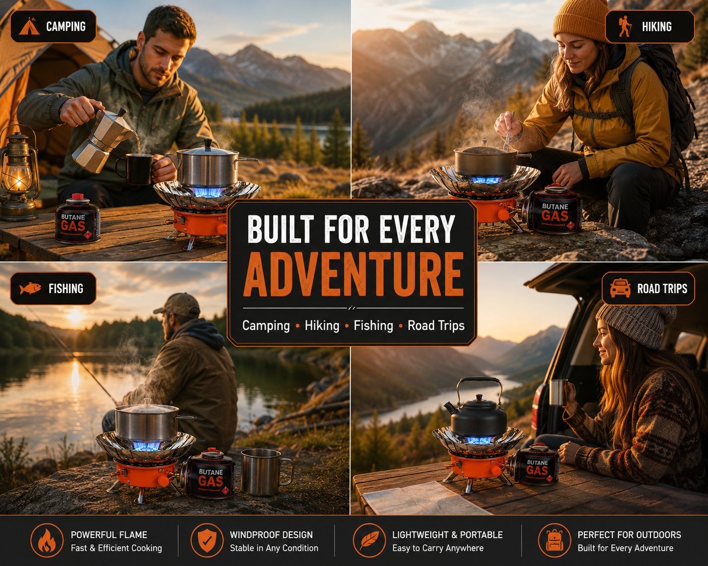 Mini Portable Camping Gas Stove ⭐
