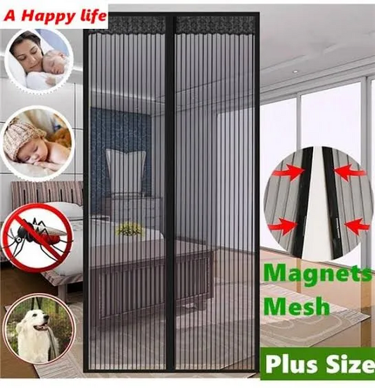 Magic Mesh Screen Door – Hands-Free Magnetic Closure Curtain