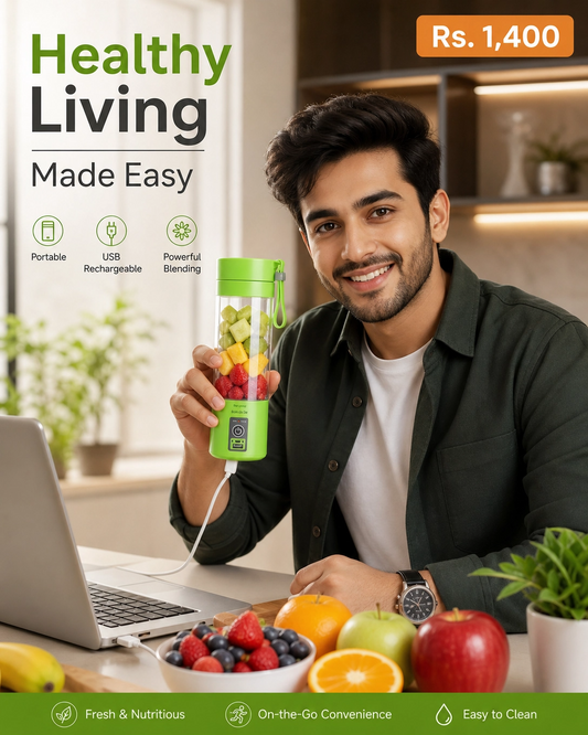 Portable Blender Electric Juicer Blender for Home & Office, Rechargeable, Colorful