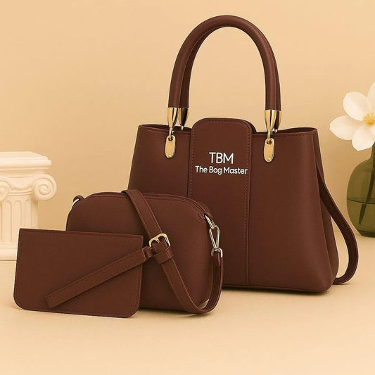 Brown Women's Luxury Handbag Set