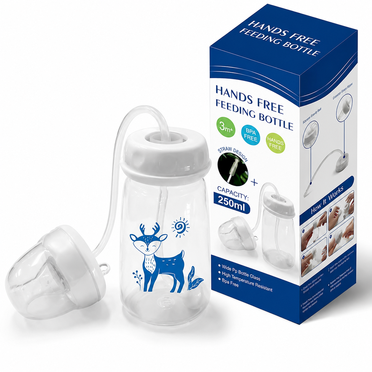 250ml Hands-Free Baby Bottle ⭐ (Best)