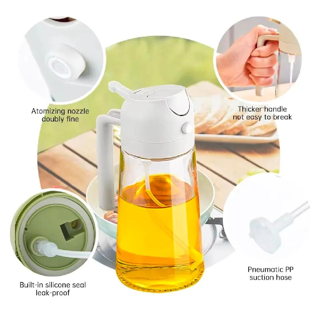 Premium Oil Sprayer Bottle – Fine Mist Cooking Oil Dispenser