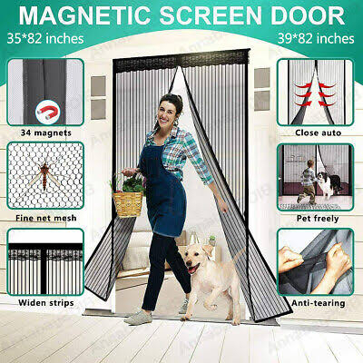Magic Mesh Screen Door – Hands-Free Magnetic Closure Curtain