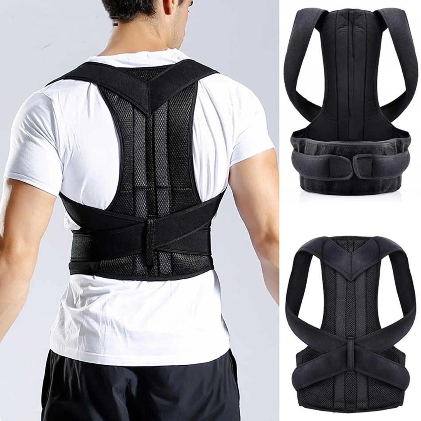Lightweight Adjustable Back Brace for Office and Everyday Wear