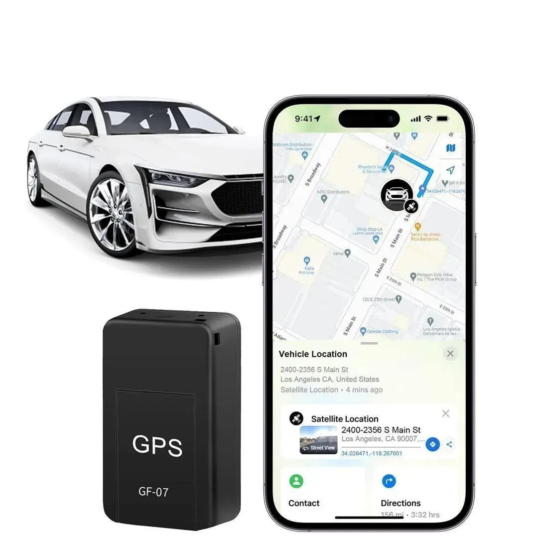 Compact GPS Tracker for Cars Black ABS Real Time Monitoring