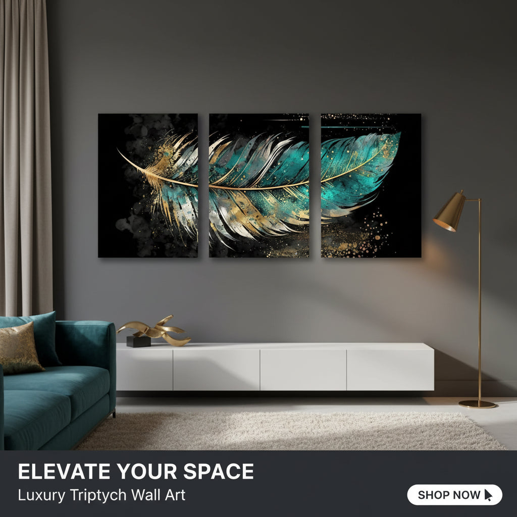 8x11 Inch Feather Photo Wall Art Set