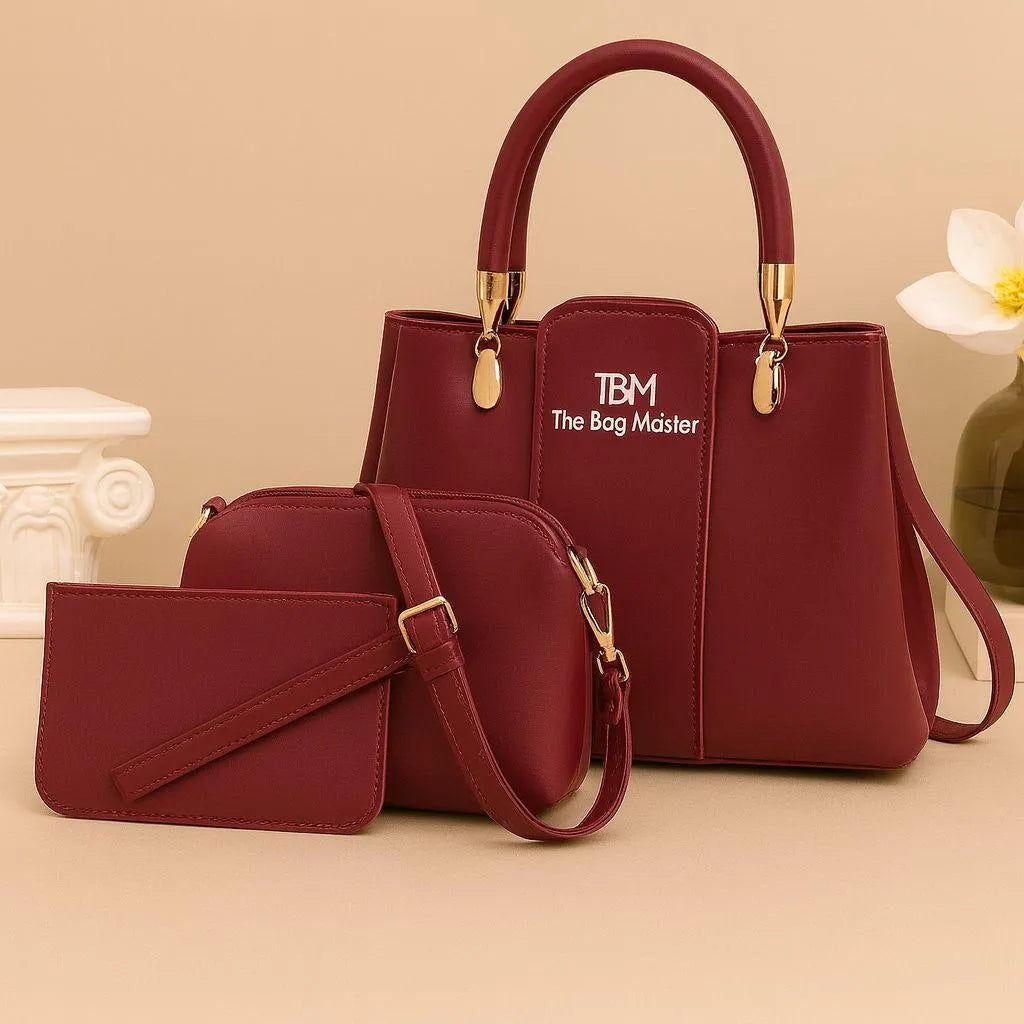 Rose Gold Women's Luxury Handbag Set