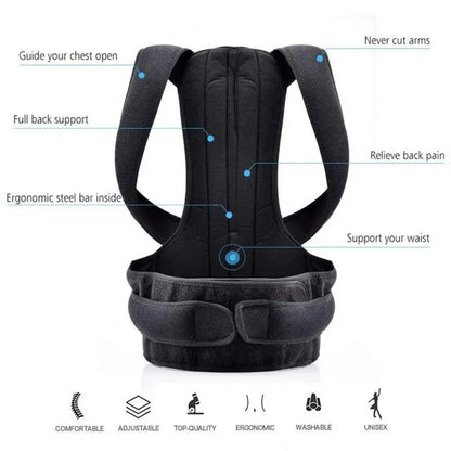 Spine and Shoulder Support Belt for Better Posture