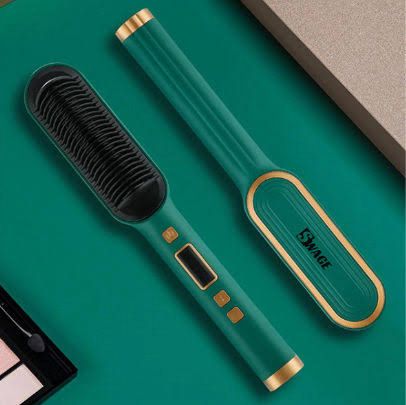 909 Hair Straightener Brush – Fast Heating Hair Styling Tool