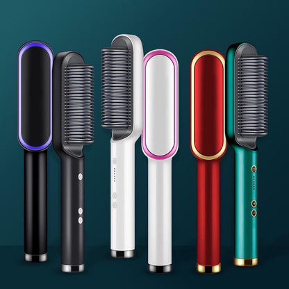 909 Hair Straightener Brush – Fast Heating Hair Styling Tool