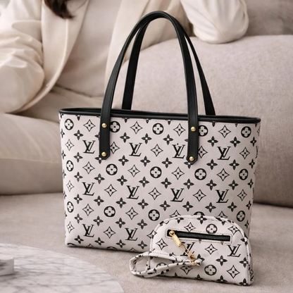 Luxury Brown LV Checkered Handbag Set for Women