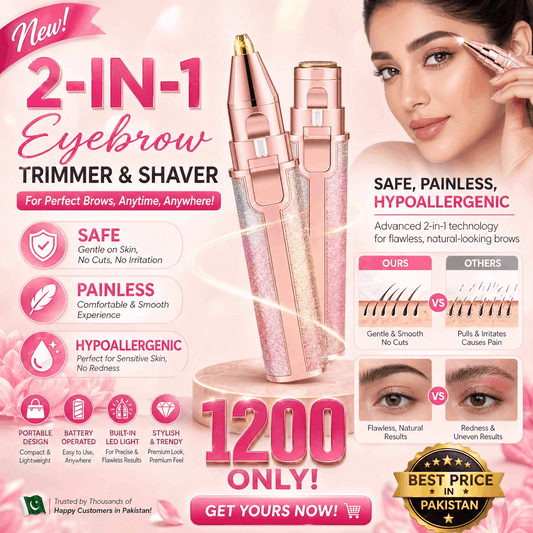 2in1 Electric Eyebrow Trimmer and Shaver Rechargeable Hair Remover