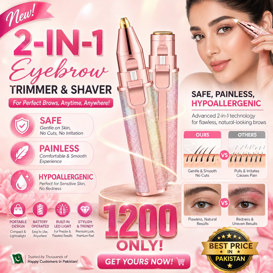 2in1 Electric Eyebrow Trimmer and Shaver Rechargeable Hair Remover