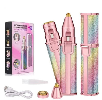 2in1 Electric Eyebrow Trimmer and Shaver Rechargeable Hair Remover