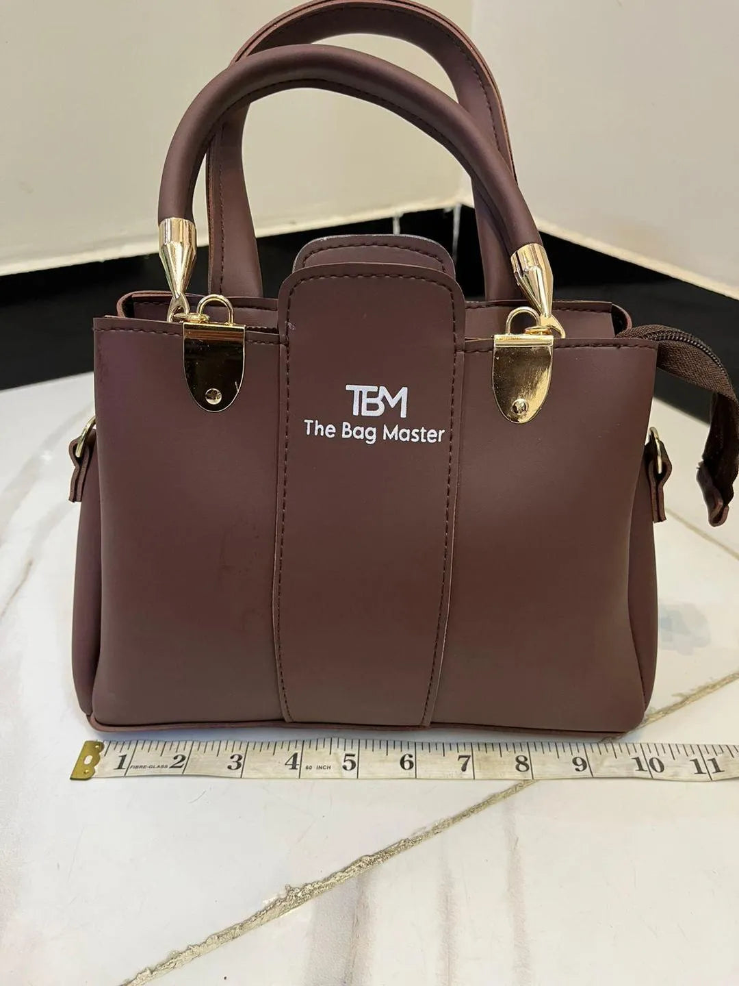 Pink 3-Piece Handbag Set with Gold Hardware