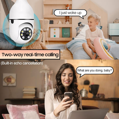 360° Bulb Camera Auto Tracking Wireless WiFi PTZ IP Camera
