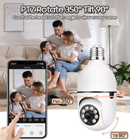 360° Bulb Camera Auto Tracking Wireless WiFi PTZ IP Camera