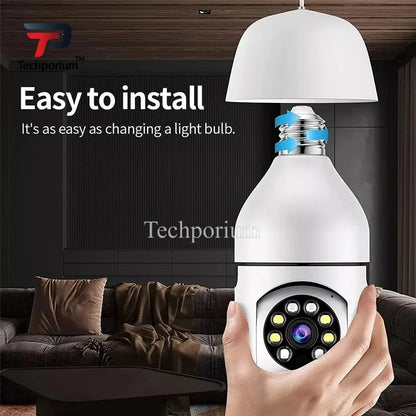 360° Bulb Camera Auto Tracking Wireless WiFi PTZ IP Camera