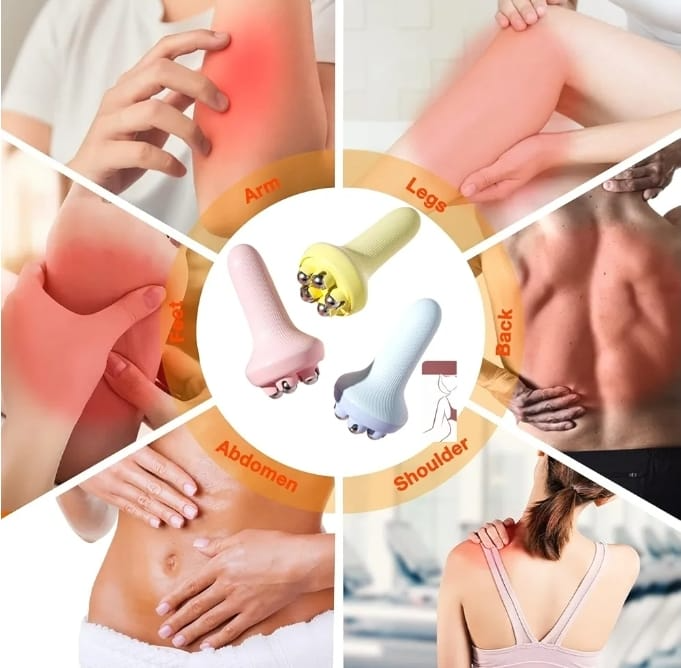 360° Handheld Massage Ball Roller for Back, Neck, Shoulders & Legs