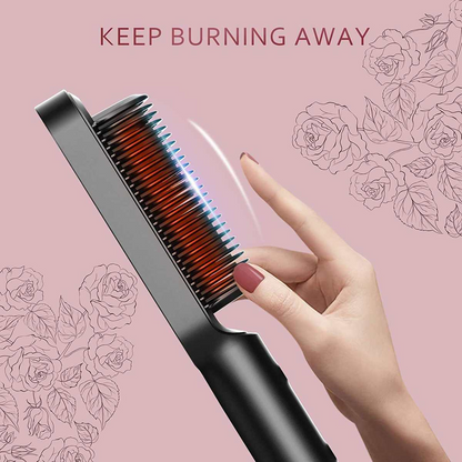 909 Hair Straightener Brush – Fast Heating Hair Styling Tool