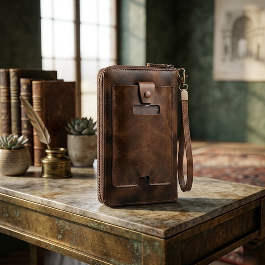 Kingro Premium Long Zipper Wallet with Phone Pocket