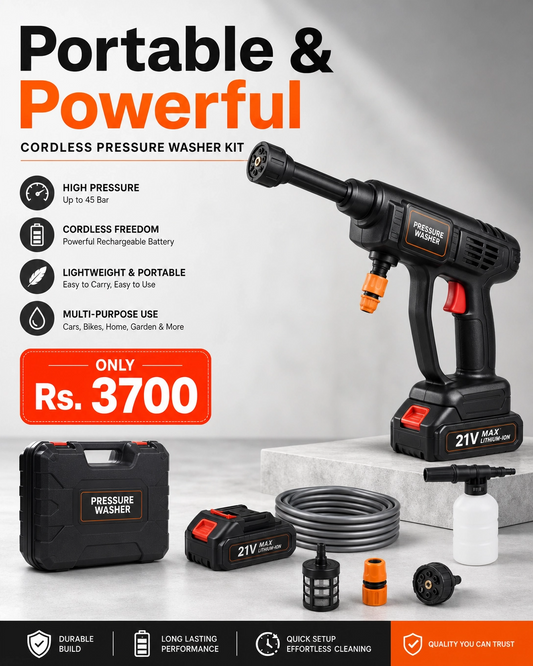 Automatic Cordless Car Wash Spray Gun – 21V Single Battery